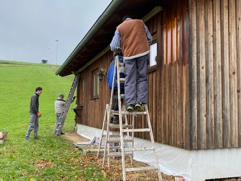 Hütte streichen 2020